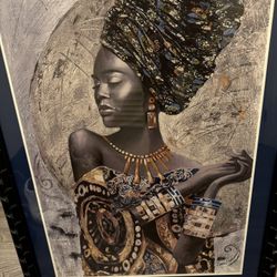 African Woman Framed Picture 