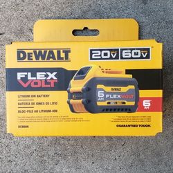 Dewalt 60v Flexvolt Battery 6.0 Ah Brand New 