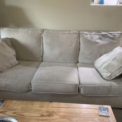 Beige Couch 7’ Long x 40” Deep