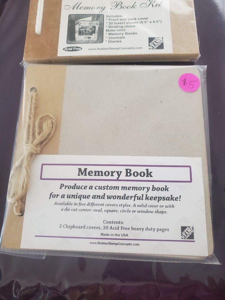 Memory Book. $5 Each