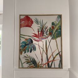 Birds of Paradise Canvas Framed Print