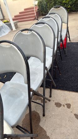 Folding Chairs Set with Metal Frame