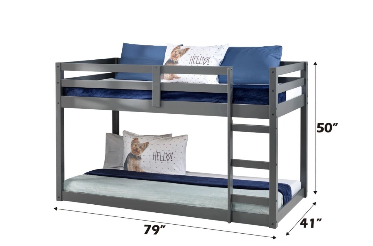 Twin Solid Wood Low Loft Bed