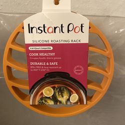 Instant Pot Roasting Rack Official Silicone Accessory, Compatible 8,6 Quart 0.46 lb Cookers Orange