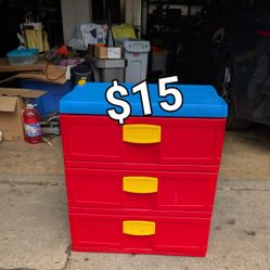 Red Storage Drawers