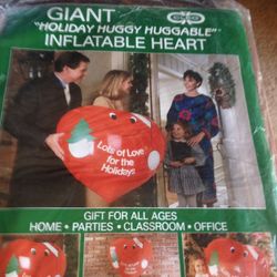Giant “Holyday Huggy Huggable” Inflatable Heart Vintage