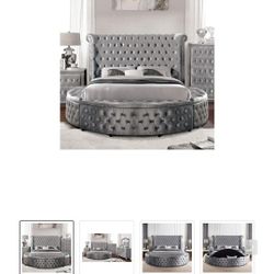 Queen-Size Delilah Bed | Gray