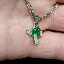 Silver 8" Chain With A Green Girl Eminem Charm