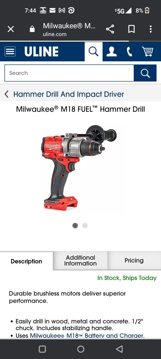 Hammer Drill And Impact Driver
Milwaukee® M18 FUEL™ Hammer Drill