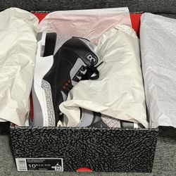 Jordan 3 Black Cement Size 10.5M