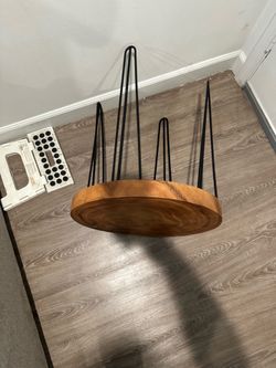 Round real wooden mahogany tables