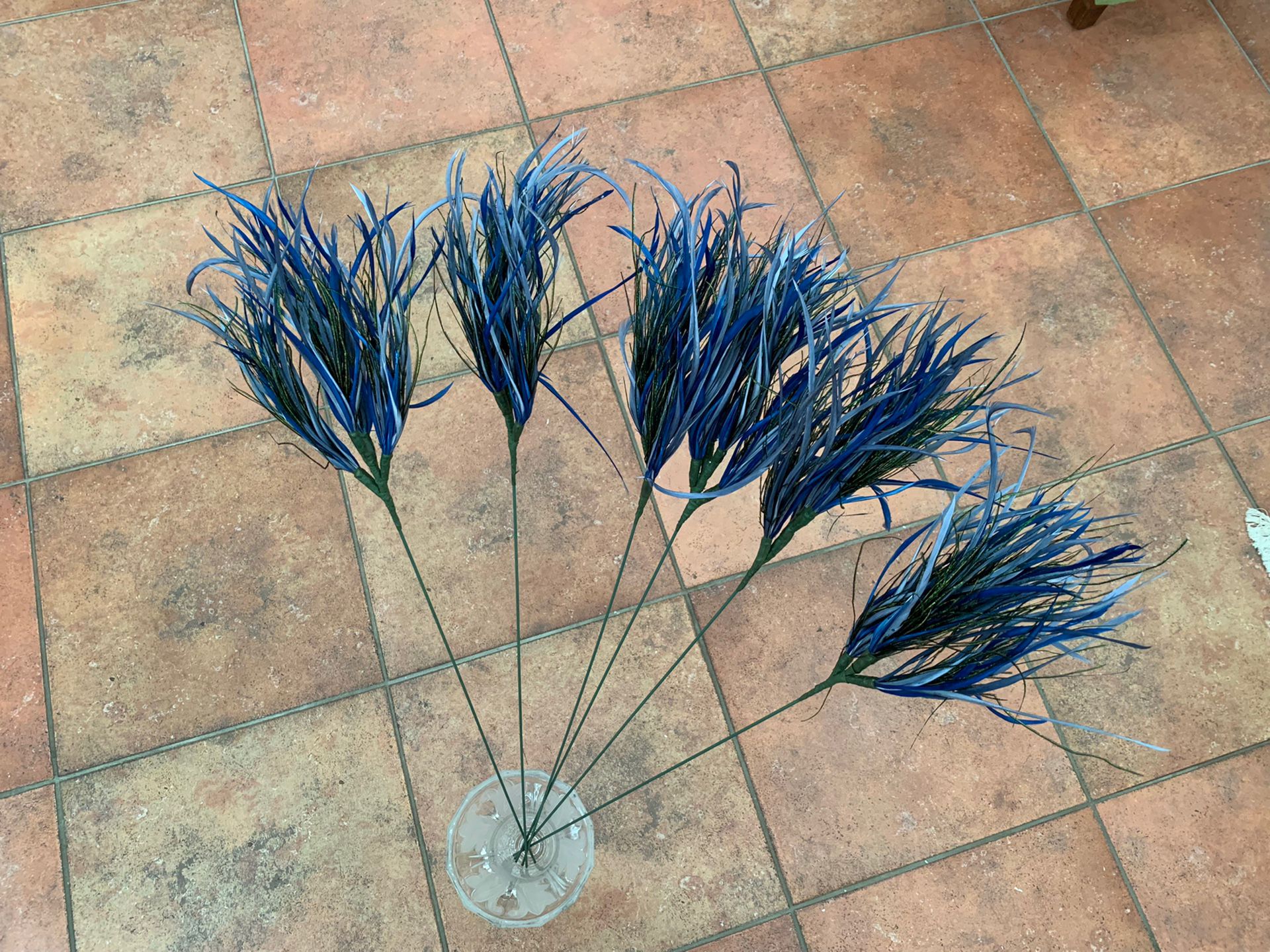 Blue Feather Stick Plumes