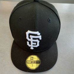 Giants New Era fitted cap - Blck-Whte - Sz 7 3/8