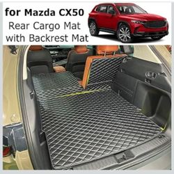 or 2023-2025 Mazda CX-50 CX50 Trunk Mat and Rear Backrest Mat Cargo Liners All Weather Anti-Slip