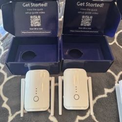 New 2 WiFi Extender Signal Booster Internet Booster w/Ethernet 