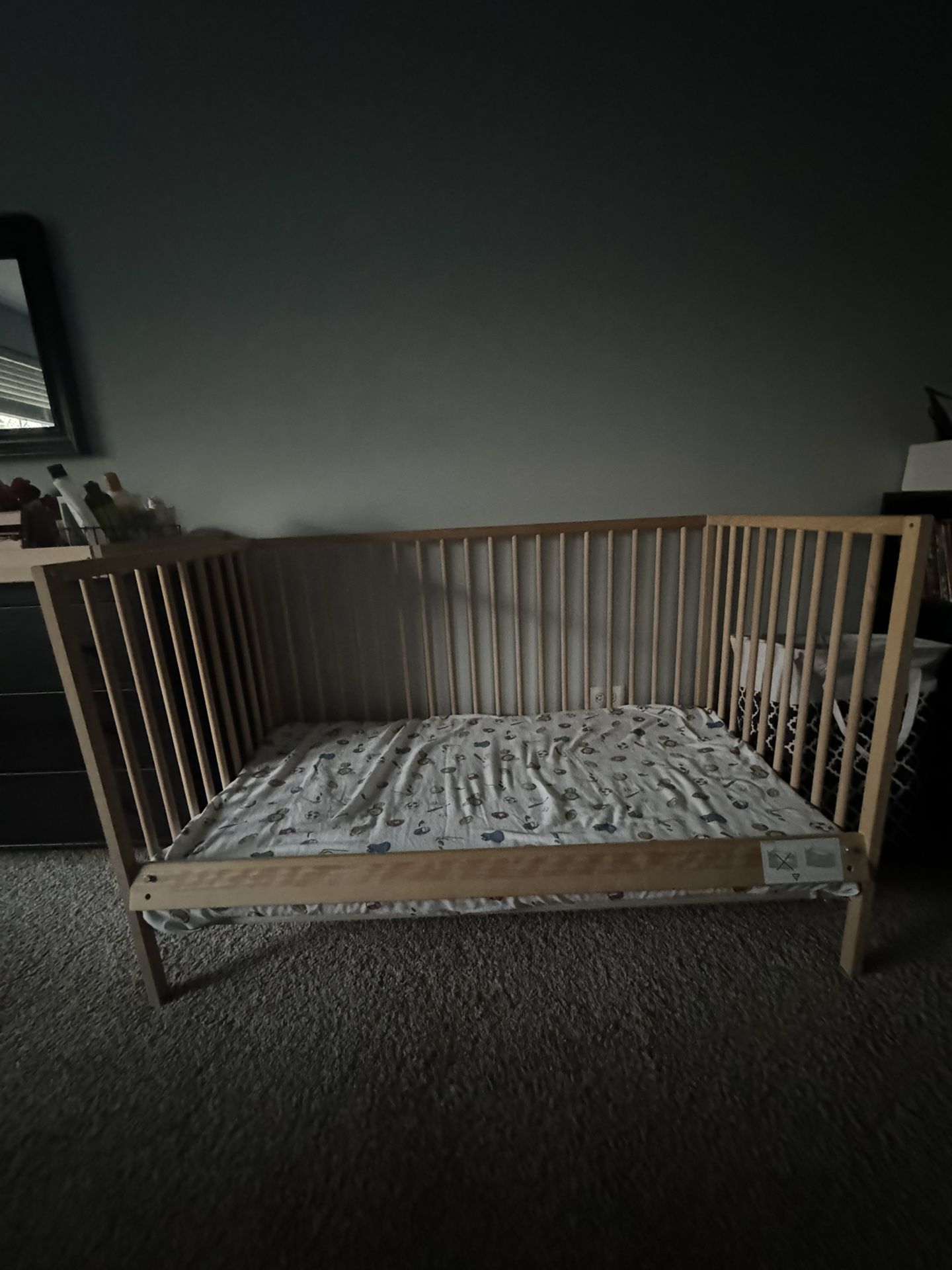 Ikea Open Crib With Mattress