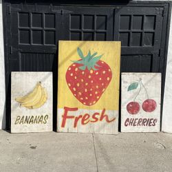 Hand Painted Wooden Farm Stand Sign