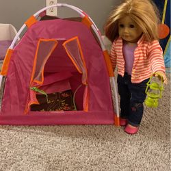 Our Generation Doll Camping Tent With Sleeping Bag ( American