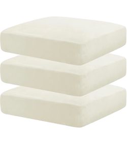 Velvet Seat Cushion Covers, 3 Piece, XL
