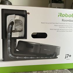 New- iRobot - Roomba i7 + (7550) Wi-Fi Connected Self-Emptying Robot Vacuum
