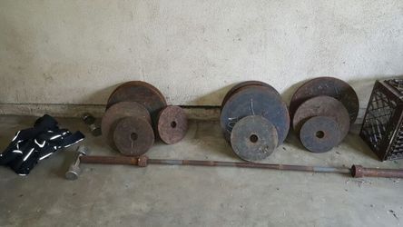 Weight set and rack