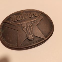 Vintage 1987 Metal Belt Buckle Marlboro 