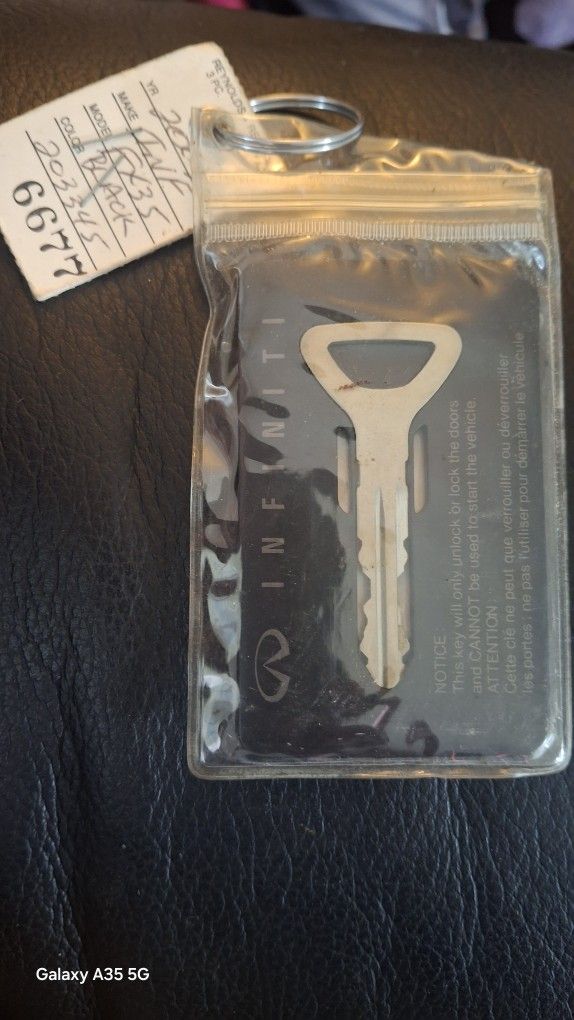 Infiniti Emergency Key