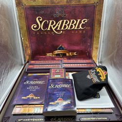 1998 Scrabble Deluxe Turntable 50th Anniversary Milton Bradley 100% Complete