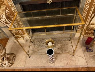 Glass side table