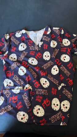 Friday the 13th Scrub top size L