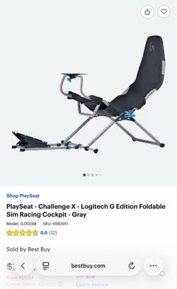 Playseat Challenge X Logitech Foldable Racing Sim Cockpit Mint Condition