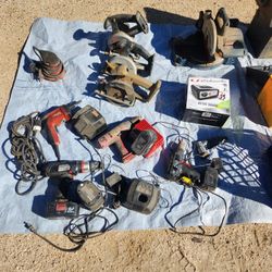 Misc Cordless And Cord Tools.  Toolbox