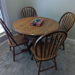 Oak Table And 4 Chairs