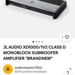 Jl Audio Amp Xd 1000/1 V2