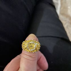 Awesome 14K Gold Plated Crown Ring 