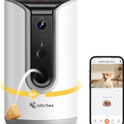 Pet Camera Dog Treat Dispenser: 2K Video Two Way Audio 360 Automatic Tracking for Cat Dogs - 5g WiFi Remote View and Bark Alert on Phone App Compatibl