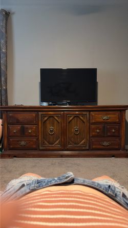 Heavy Wooden Vintage Dresser