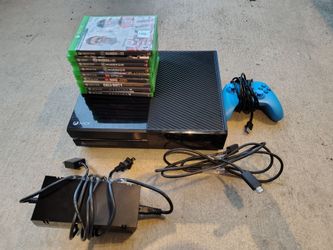 Xbox One Bundle with Cords and Games