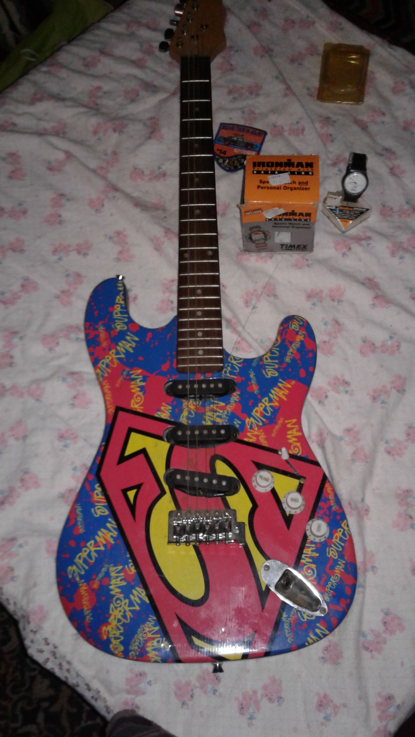 six flags super man guitar