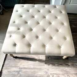 Cream Ottoman 