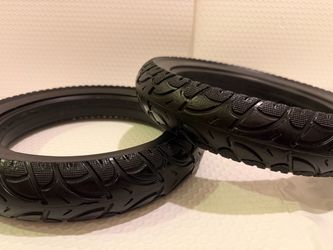 2 PCs Of 12" 1/2 X 2” 1/4 (57-203) Solid Tires Black Electric Scooters E-bike New ..