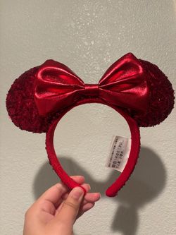 Red Sequin Disney Minnie Ears