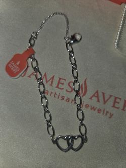James Avery Two Hearts Together Charm Bracelet