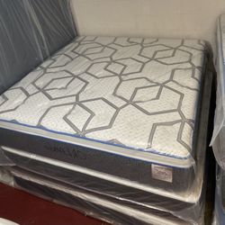 King Size Mattress Pillow Top 14” Inches  Excellent Comfort Also Available: Twin, Full, And Queen New From Factory With Its Plastic Same Day Delivery 