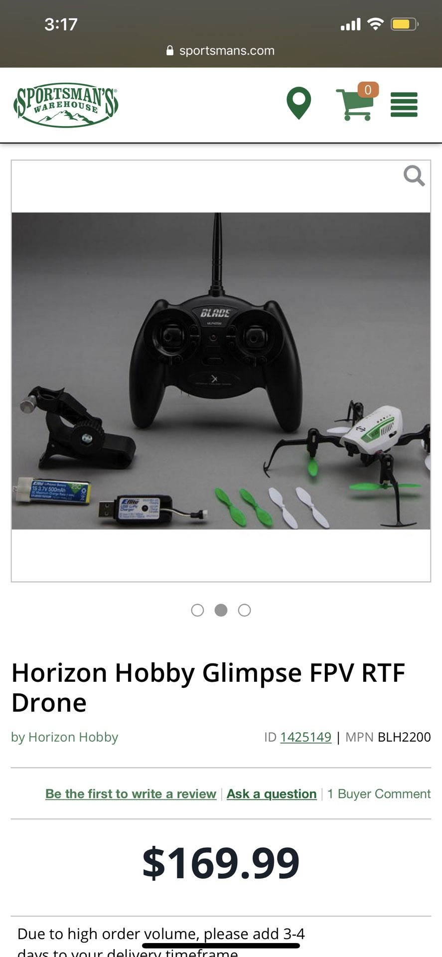 Horizon Hobby Glimpse FPV RTF Drone