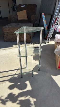 3-Tier Glass Corner Shelf