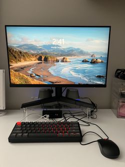 Computer Setup (Monitor, Mini Computer, Keyboard, Mouse)