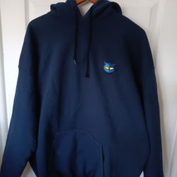 Y2k Bluecat Networks Embroidered Hoodie 2xl