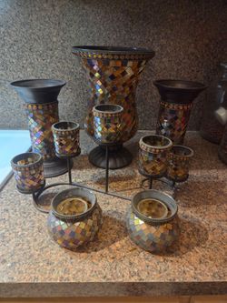 Partylite global fusion candle holder set