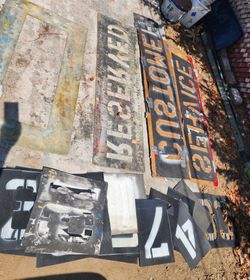 FREE!! Large Wall And Road Paint Stencils 100+ Lot!! FREE!! IN VAN NUYS!!